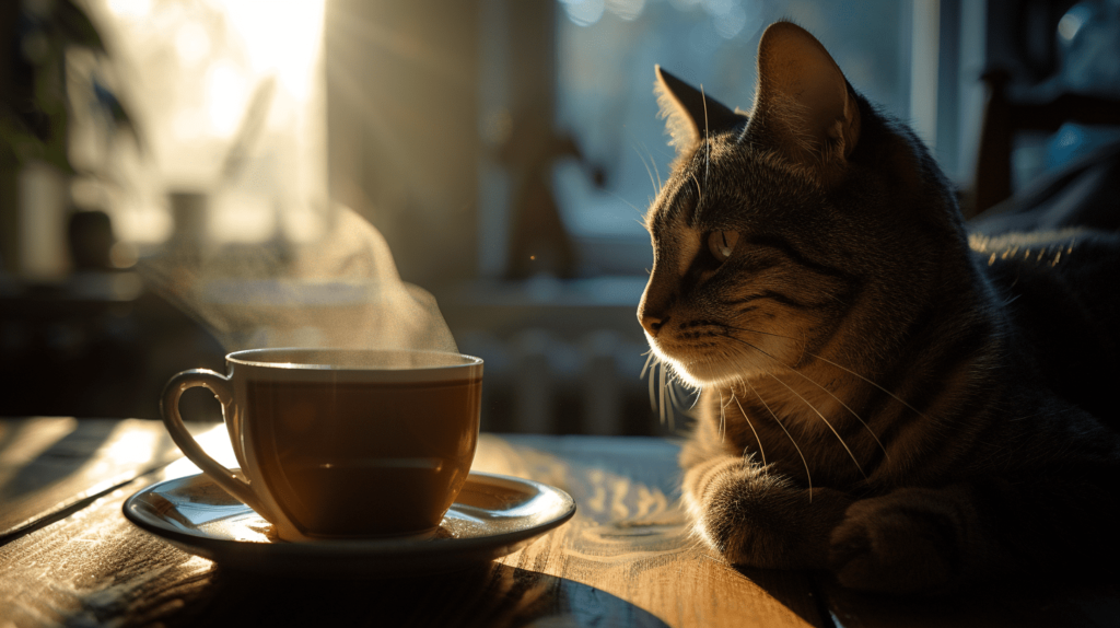 コーヒーと猫のユニークな事例