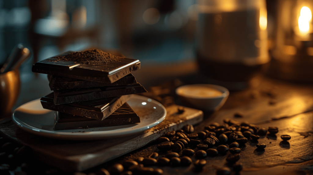 コーヒーとチョコレートを使ったスイーツ作り